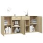 Sideboard aus Sonoma-Eichenholzwerkstoff, 160 x 36 x 75 cm von vidaXL, Sideboards - Ref: Foro24-3074930, Preis: 153,83 €, Rab...