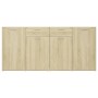 Sideboard aus Sonoma-Eichenholzwerkstoff, 160 x 36 x 75 cm von vidaXL, Sideboards - Ref: Foro24-3074930, Preis: 153,83 €, Rab...