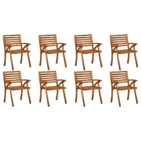 Gartenstühle 8 Stück aus massivem Teakholz von vidaXL, Gartenstühle - Ref: Foro24-3075172, Preis: 604,48 €, Rabatt: %