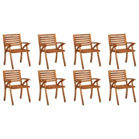 Gartenstühle 8 Stück aus massivem Teakholz von vidaXL, Gartenstühle - Ref: Foro24-3075172, Preis: 653,12 €, Rabatt: %