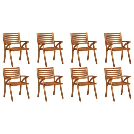 Sillas de jardín 8 uds madera maciza de teca de vidaXL, Sillas de jardín - Ref: Foro24-3075172, Precio: 611,99 €, Descuento: %
