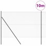 Reja con postes Gris 1.6 x 10 m Acero recubierto de PVC
