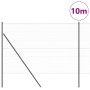 Reja con postes Gris 1.6 x 10 m Acero recubierto de PVC