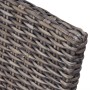 Sillas de comedor 2 unidades ratán Kubu y madera caoba marrón