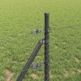Reja con postes Gris 0.5 x 25 m Acero recubierto de PVC