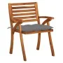 Garden chairs with cushions 4 units solid acacia wood by vidaXL, Garden chairs - Ref: Foro24-3075190, Price: 383,26 €, Discou...