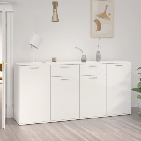 High-gloss white engineered wood sideboard 160x36x75 cm by vidaXL, Sideboards - Ref: Foro24-3074933, Price: 211,80 €, Discoun...