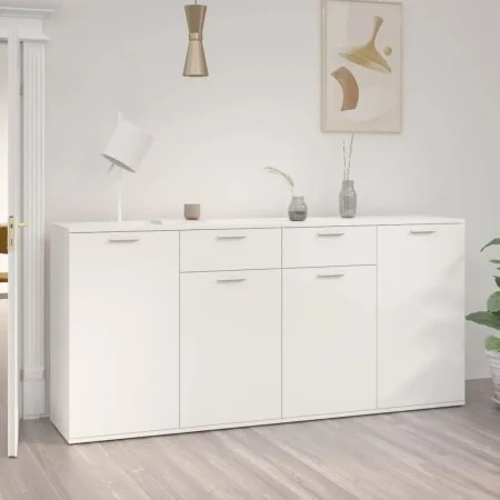 Sideboard aus Holzwerkstoff weiß glänzend 160x36x75 cm von vidaXL, Sideboards - Ref: Foro24-3074933, Preis: 208,07 €, Rabatt: %