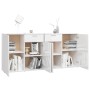 High-gloss white engineered wood sideboard 160x36x75 cm by vidaXL, Sideboards - Ref: Foro24-3074933, Price: 211,80 €, Discoun...