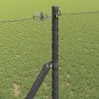 Reja con postes Gris 1.2 x 25 m Acero recubierto de PVC