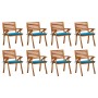 Garden chairs 8 pcs solid teak wood with cushions by vidaXL, Garden chairs - Ref: Foro24-3075205, Price: 740,99 €, Discount: %