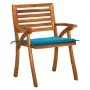 Gartenstühle 8 Stück aus massivem Teakholz mit Kissen von vidaXL, Gartenstühle - Ref: Foro24-3075205, Preis: 692,30 €, Rabatt: %