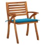 Gartenstühle 8 Stück aus massivem Teakholz mit Kissen von vidaXL, Gartenstühle - Ref: Foro24-3075205, Preis: 740,99 €, Rabatt: %