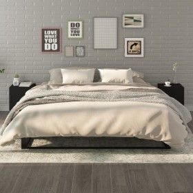 Nachttische 2 Einheiten aus schwarzem Sperrholz von vidaXL, Nachttische - Ref: Foro24-812063, Preis: 70,35 €, Rabatt: %
