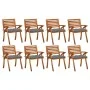 Gartenstühle 8 Stück aus massivem Teakholz mit Kissen von vidaXL, Gartenstühle - Ref: Foro24-3075217, Preis: 653,67 €, Rabatt: %