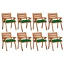 Garden chairs 8 pcs solid teak wood with cushions by vidaXL, Garden chairs - Ref: Foro24-3075221, Price: 768,05 €, Discount: %