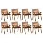Gartenstühle 8 Stück aus massivem Teakholz mit Kissen von vidaXL, Gartenstühle - Ref: Foro24-3075224, Preis: 665,35 €, Rabatt: %