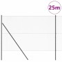 Reja con postes Gris 1.6 x 25 m Acero recubierto de PVC