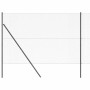 Reja con postes Gris 1.6 x 25 m Acero recubierto de PVC