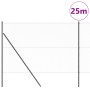 Reja con postes Gris 1.6 x 25 m Acero recubierto de PVC