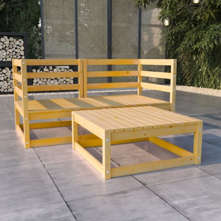 Gartenmöbel-Set 3-teilig aus massivem Kiefernholz von vidaXL, Gartensets - Ref: Foro24-3075249, Preis: 150,84 €, Rabatt: %