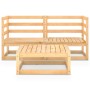 Gartenmöbel-Set 3-teilig aus massivem Kiefernholz von vidaXL, Gartensets - Ref: Foro24-3075249, Preis: 150,84 €, Rabatt: %