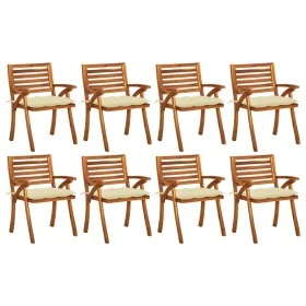 Garden chairs 8 pcs solid teak wood with cushions by vidaXL, Garden chairs - Ref: Foro24-3075218, Price: 729,34 €, Discount: %