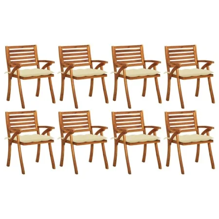 Garden chairs 8 pcs solid teak wood with cushions by vidaXL, Garden chairs - Ref: Foro24-3075218, Price: 729,34 €, Discount: %