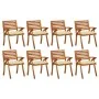 Garden chairs 8 pcs solid teak wood with cushions by vidaXL, Garden chairs - Ref: Foro24-3075218, Price: 729,34 €, Discount: %