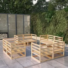 8-piece solid pine wood garden furniture set by vidaXL, Garden sets - Ref: Foro24-3075284, Price: 373,20 €, Discount: %