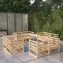 Juego de muebles de jardín 8 piezas madera maciza de pino de vidaXL, Conjuntos de jardín - Ref: Foro24-3075284, Precio: 372,8...