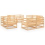 8-teiliges Gartenmöbel-Set aus massivem Zirbenholz von vidaXL, Gartensets - Ref: Foro24-3075284, Preis: 377,93 €, Rabatt: %