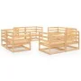 Juego de muebles de jardín 8 piezas madera maciza de pino de vidaXL, Conjuntos de jardín - Ref: Foro24-3075284, Precio: 372,8...