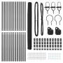 Reja con postes Gris 1.6 x 25 m Acero recubierto de PVC