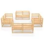 8-teiliges Gartenmöbel-Set aus massivem Zirbenholz von vidaXL, Gartensets - Ref: Foro24-3075284, Preis: 372,83 €, Rabatt: %
