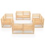 8-teiliges Gartenmöbel-Set aus massivem Zirbenholz von vidaXL, Gartensets - Ref: Foro24-3075284, Preis: 377,93 €, Rabatt: %