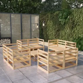 Gartenmöbel-Set 9-teilig aus massivem Kiefernholz von vidaXL, Gartensets - Ref: Foro24-3075289, Preis: 424,93 €, Rabatt: %