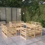 Gartenmöbel-Set 9-teilig aus massivem Kiefernholz von vidaXL, Gartensets - Ref: Foro24-3075289, Preis: 424,93 €, Rabatt: %