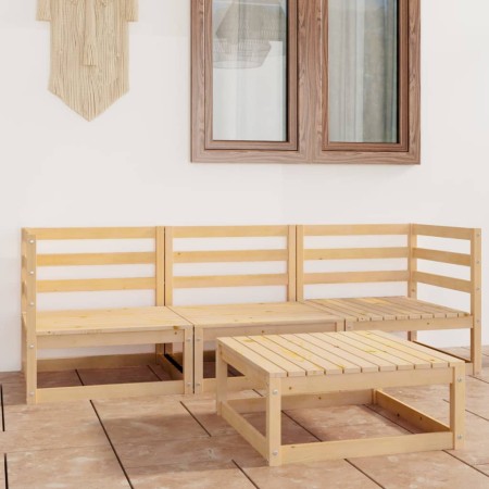 Juego de salón de jardín 4 piezas madera maciza de pino by vidaXL, Garden sets - Ref: Foro24-3075324, Price: 181,23 €, Discou...