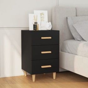 Schwarzer Nachttisch aus Holzwerkstoff, 40 x 40 x 66 cm von vidaXL, Nachttische - Ref: Foro24-812079, Preis: 62,48 €, Rabatt: %