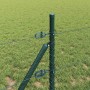 Reja con postes Gris 0.4 x 50 m Acero recubierto de PVC