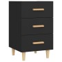 Black engineered wood nightstand 40x40x66 cm by vidaXL, Nightstands - Ref: Foro24-812079, Price: 62,48 €, Discount: %