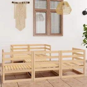 6-piece solid pine wood garden lounge set by vidaXL, Garden sets - Ref: Foro24-3075329, Price: 270,53 €, Discount: %