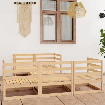 Juego de salón de jardín 6 piezas madera maciza de pino de vidaXL, Conjuntos de jardín - Ref: Foro24-3075329, Precio: 270,51 ...