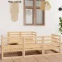 Juego de salón de jardín 6 piezas madera maciza de pino de vidaXL, Conjuntos de jardín - Ref: Foro24-3075329, Precio: 270,51 ...