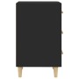 Mesita de noche madera de ingeniería negro 40x40x66 cm de vidaXL, Mesitas de noche - Ref: Foro24-812079, Precio: 62,41 €