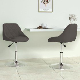 Sillas de comedor giratorias 2 unidades terciopelo gris oscuro Sillas de comedor giratorias 2 unidades terciopelo gris oscuro