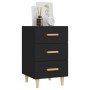 Black engineered wood nightstand 40x40x66 cm by vidaXL, Nightstands - Ref: Foro24-812079, Price: 62,48 €, Discount: %