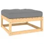 Garden footrest with cushions 2 units solid pine wood by vidaXL, Modular outdoor sofas - Ref: Foro24-3076279, Price: 136,14 €...