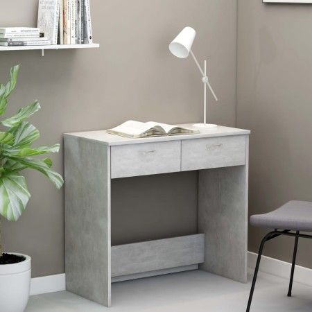 Betongrauer Sperrholzschreibtisch 80x40x75 cm von vidaXL, Schreibtische - Ref: Foro24-801359, Preis: 52,16 €, Rabatt: %